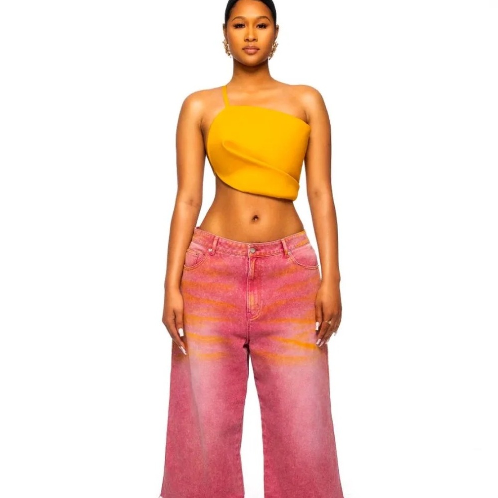 Hanifa Yellow Rozi Petal Top size XL - Picture 12 of 12